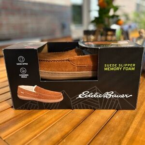 Eddie Bauer Men's Tan Suede Slip-On Loafers